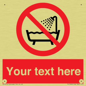 Custom Do not use this device in a bathtub shower or water-filled reservoir